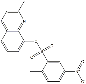 2-methyl-8-quinolyl 2-methyl-5-nitrobenzene-1-sulfonate Struktur