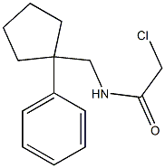 2-chloro-N-[(1-phenylcyclopentyl)methyl]acetamide Struktur