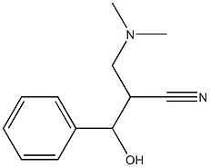 2-[(dimethylamino)methyl]-3-hydroxy-3-phenylpropanenitrile Struktur