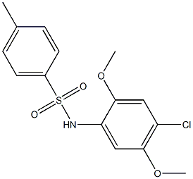 N1-(4-chloro-2,5-dimethoxyphenyl)-4-methylbenzene-1-sulfonamide Struktur