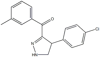 [4-(4-chlorophenyl)-4,5-dihydro-1H-pyrazol-3-yl](3-methylphenyl)methanone Struktur