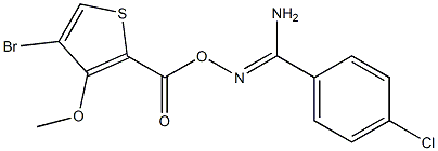 O1-[(4-bromo-3-methoxy-2-thienyl)carbonyl]-4-chlorobenzene-1-carbohydroximamide Struktur