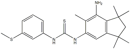 N-(7-amino-1,1,3,3,6-pentamethyl-2,3-dihydro-1H-inden-5-yl)-N'-[3-(methylthio)phenyl]thiourea Struktur