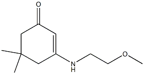 3-[(2-methoxyethyl)amino]-5,5-dimethyl-2-cyclohexen-1-one Struktur