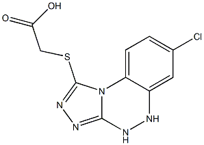 2-[(7-chloro-4,5-dihydrobenzo[e][1,2,4]triazolo[3,4-c][1,2,4]triazin-1-yl)thio]acetic acid Struktur