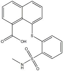 8-({2-[(methylamino)sulfonyl]phenyl}thio)-1-naphthoic acid Struktur