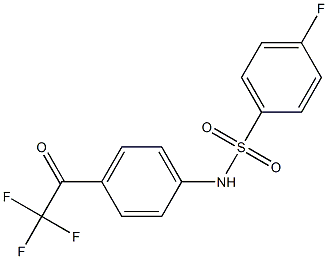 4-fluoro-N-[4-(2,2,2-trifluoroacetyl)phenyl]benzenesulfonamide Struktur