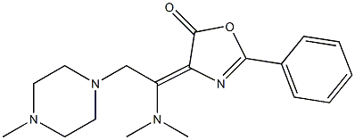 4-[(Z)-1-(dimethylamino)-2-(4-methylpiperazino)ethylidene]-2-phenyl-1,3-oxazol-5-one Struktur