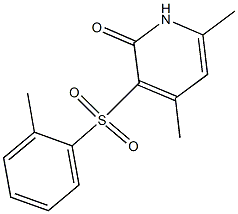 4,6-dimethyl-3-[(2-methylphenyl)sulfonyl]-2(1H)-pyridinone Struktur