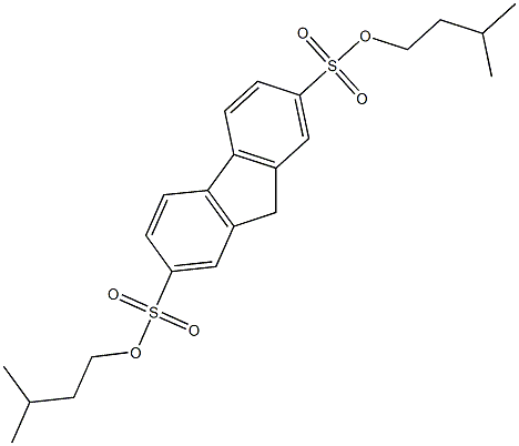 diisopentyl 9H-fluorene-2,7-disulfonate Struktur