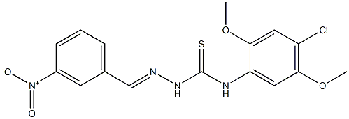 N1-(4-chloro-2,5-dimethoxyphenyl)-2-(3-nitrobenzylidene)hydrazine-1-carboth ioamide Struktur