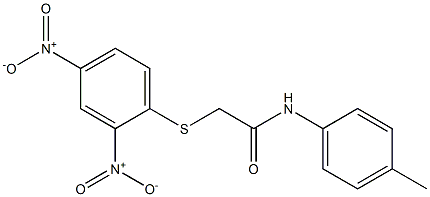 N1-(4-methylphenyl)-2-[(2,4-dinitrophenyl)thio]acetamide Struktur