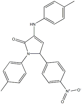 1-(4-methylphenyl)-5-(4-nitrophenyl)-3-(4-toluidino)-2,5-dihydro-1H-pyrrol-2-one Struktur