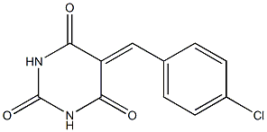 5-(4-chlorobenzylidene)hexahydropyrimidine-2,4,6-trione Struktur