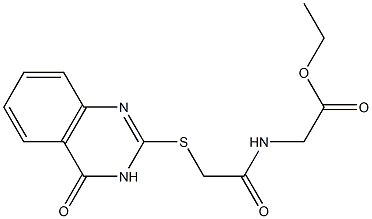 ethyl 2-({2-[(4-oxo-3,4-dihydroquinazolin-2-yl)thio]acetyl}amino)acetate Struktur