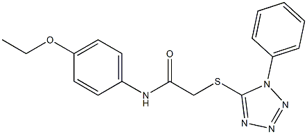 N-(4-ethoxyphenyl)-2-[(1-phenyl-1H-1,2,3,4-tetraazol-5-yl)sulfanyl]acetamide Struktur