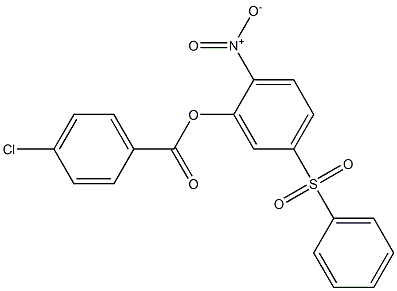 2-nitro-5-(phenylsulfonyl)phenyl 4-chlorobenzoate Struktur