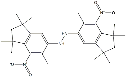 1,2-di(1,1,3,3,6-pentamethyl-7-nitro-2,3-dihydro-1H-inden-5-yl)hydrazine Struktur