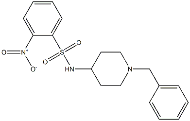 N-(1-benzyl-4-piperidinyl)-2-nitrobenzenesulfonamide Struktur