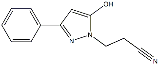 3-(5-hydroxy-3-phenyl-1H-pyrazol-1-yl)propanenitrile Struktur