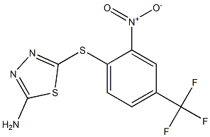 5-{[2-nitro-4-(trifluoromethyl)phenyl]thio}-1,3,4-thiadiazol-2-amine Struktur