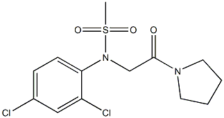 N-(2,4-dichlorophenyl)-N-[2-oxo-2-(1-pyrrolidinyl)ethyl]methanesulfonamide Struktur