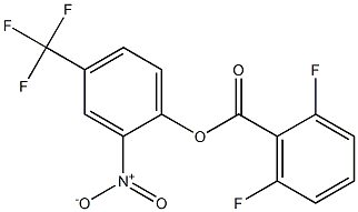 2-nitro-4-(trifluoromethyl)phenyl 2,6-difluorobenzoate Struktur