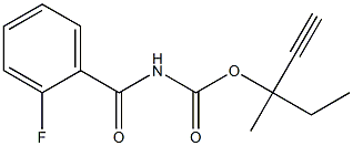 1-ethyl-1-methylprop-2-ynyl N-(2-fluorobenzoyl)carbamate Struktur