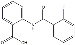 2-[(2-fluorobenzoyl)amino]benzenecarboxylic acid Struktur