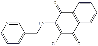 2-chloro-3-[(3-pyridinylmethyl)amino]naphthoquinone Struktur