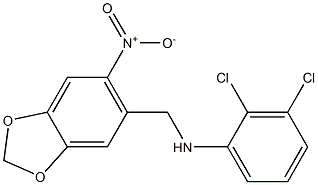 N-(2,3-dichlorophenyl)-N-[(6-nitro-1,3-benzodioxol-5-yl)methyl]amine Struktur