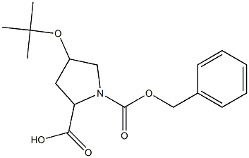 1-[(benzyloxy)carbonyl]-4-(tert-butoxy)pyrrolidine-2-carboxylic acid Struktur