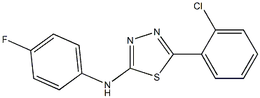 N2-(4-fluorophenyl)-5-(2-chlorophenyl)-1,3,4-thiadiazol-2-amine Struktur