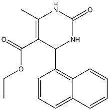 ethyl 6-methyl-4-(1-naphthyl)-2-oxo-1,2,3,4-tetrahydropyrimidine-5-carboxylate Struktur