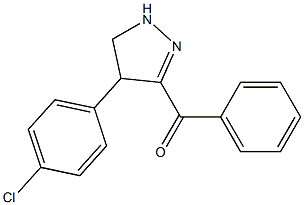 [4-(4-chlorophenyl)-4,5-dihydro-1H-pyrazol-3-yl](phenyl)methanone Struktur