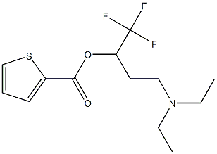 3-(diethylamino)-1-(trifluoromethyl)propyl thiophene-2-carboxylate Struktur