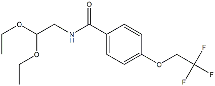 N-(2,2-diethoxyethyl)-4-(2,2,2-trifluoroethoxy)benzenecarboxamide Struktur