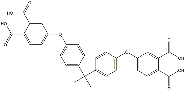 4-(4-{1-[4-(3,4-dicarboxyphenoxy)phenyl]-1-methylethyl}phenoxy)phthalic acid Struktur