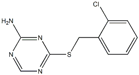 4-[(2-chlorobenzyl)thio]-1,3,5-triazin-2-amine Struktur