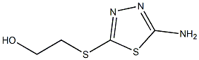 2-[(5-amino-1,3,4-thiadiazol-2-yl)thio]ethan-1-ol Struktur