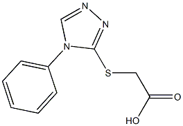 2-[(4-phenyl-4H-1,2,4-triazol-3-yl)thio]acetic acid Struktur