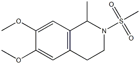 6,7-dimethoxy-1-methyl-2-(methylsulfonyl)-1,2,3,4-tetrahydroisoquinoline Struktur