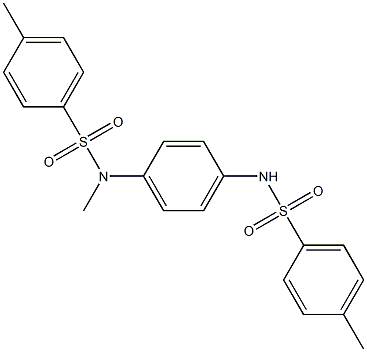 N1,4-dimethyl-N1-(4-{[(4-methylphenyl)sulfonyl]amino}phenyl)benzene-1-sulfonamide Struktur