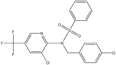 N1-(4-chlorobenzyl)-N1-[3-chloro-5-(trifluoromethyl)-2-pyridyl]benzene-1-sulfonamide Struktur