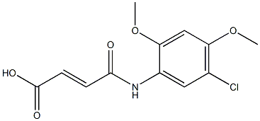 4-(5-chloro-2,4-dimethoxyanilino)-4-oxobut-2-enoic acid Struktur