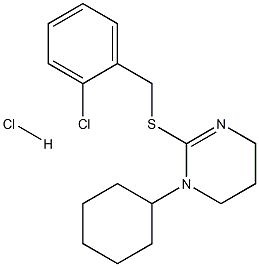 2-[(2-chlorobenzyl)thio]-1-cyclohexyl-1,4,5,6-tetrahydropyrimidine hydrochloride Struktur