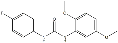 N-(2,5-dimethoxyphenyl)-N'-(4-fluorophenyl)urea Struktur