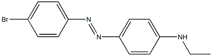 N1-ethyl-4-[2-(4-bromophenyl)diaz-1-enyl]aniline Struktur