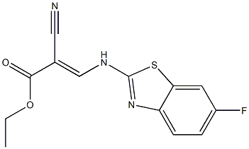 ethyl 2-cyano-3-[(6-fluoro-1,3-benzothiazol-2-yl)amino]acrylate Struktur