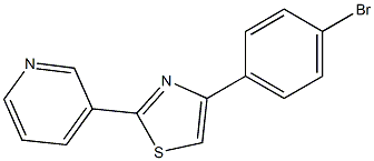 3-[4-(4-bromophenyl)-1,3-thiazol-2-yl]pyridine Struktur